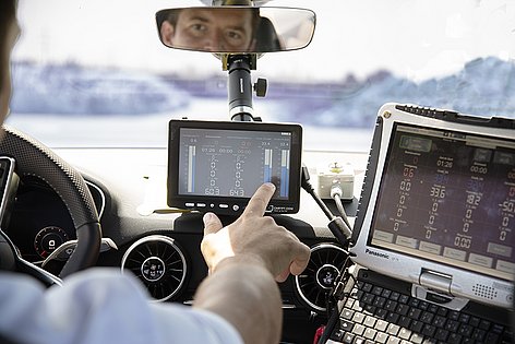 imc BRAKE App on the imc Driver Display