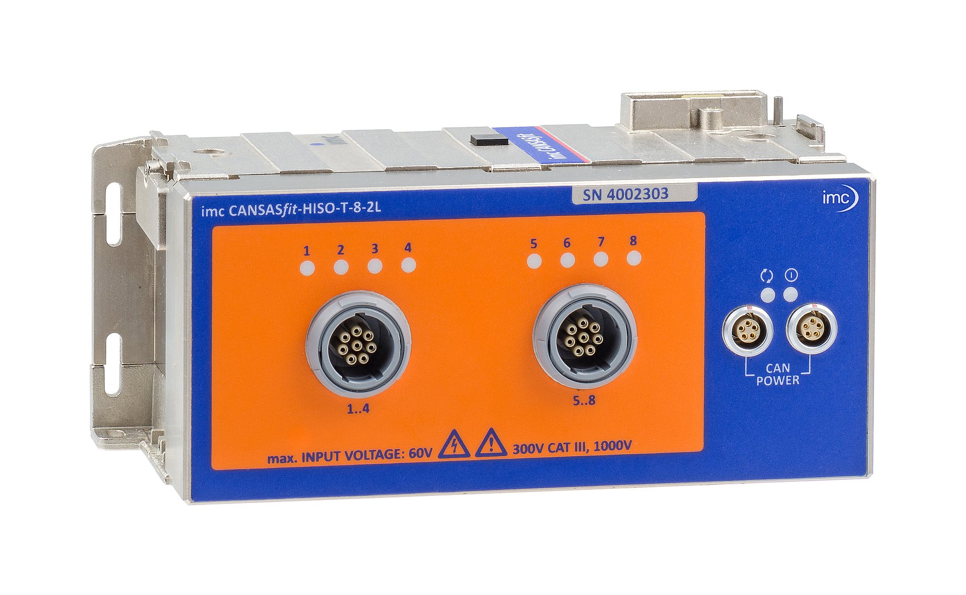 [Translate to South Korean:] Hochisolierendes 6-kanaliges CAN-Messmodul für Spannung, Temperatur (RTD) und Widerstand (NTC)